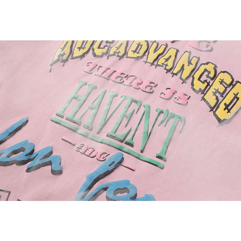 Marcas De Streetwear Vintage Alphabet Print Long Sleeve T-Shirt