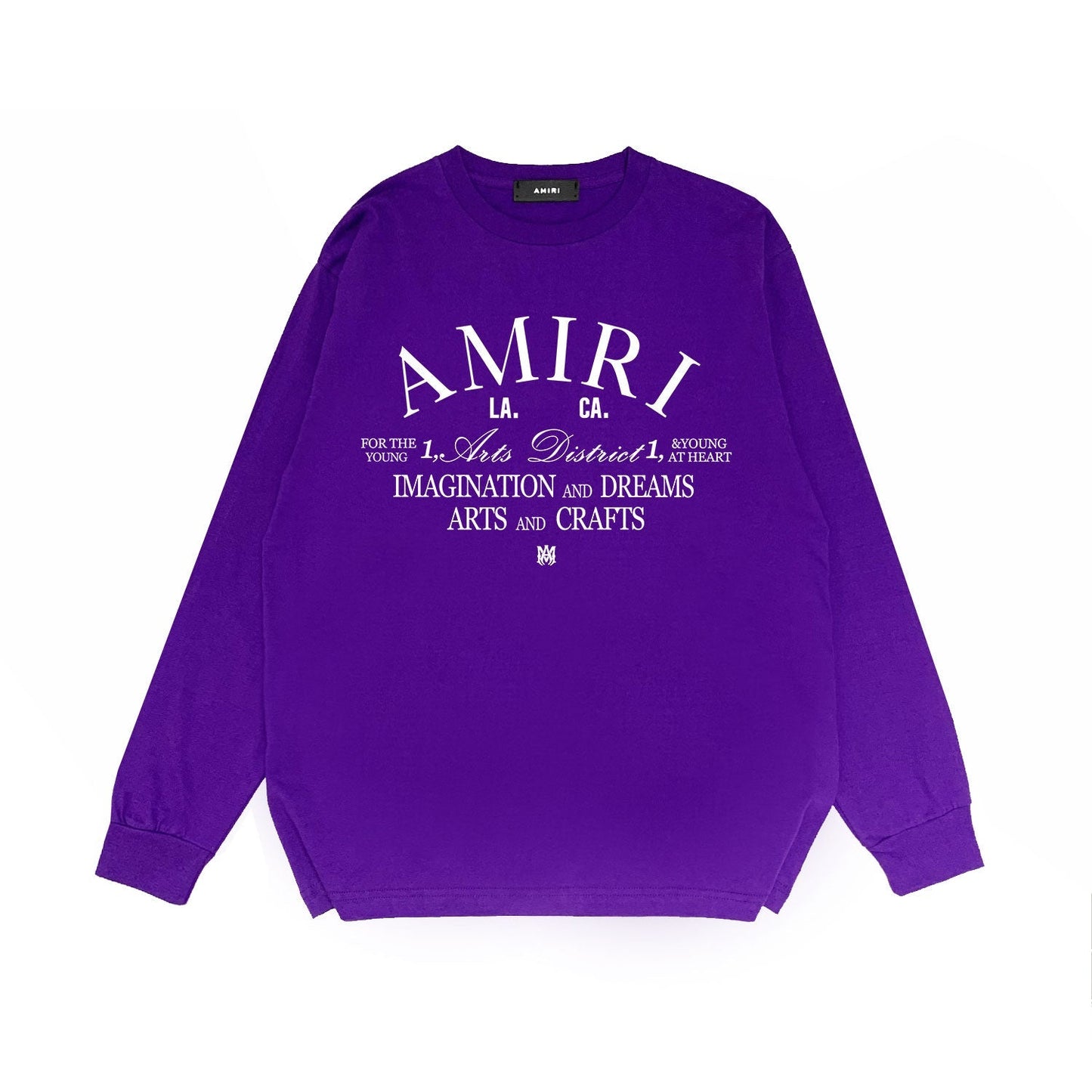 Amiri Long Sleeved Shirt Printed Trendy Pure Cotton