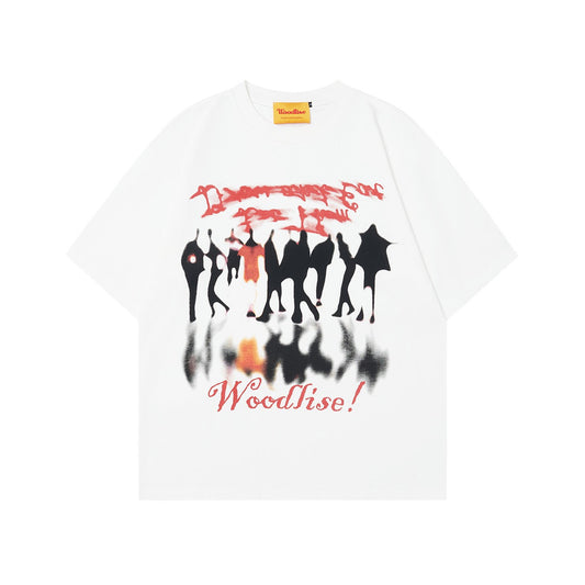 90s West Coast Hip Hop Fashion T Shirts Summer Couple Loose Oversize Short Sleeve T-Shirt