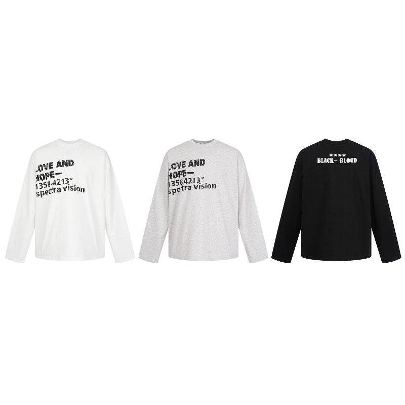 Unisex long-sleeved shirt autumpure cotton