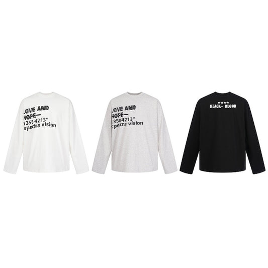 Unisex long-sleeved shirt autumpure cotton