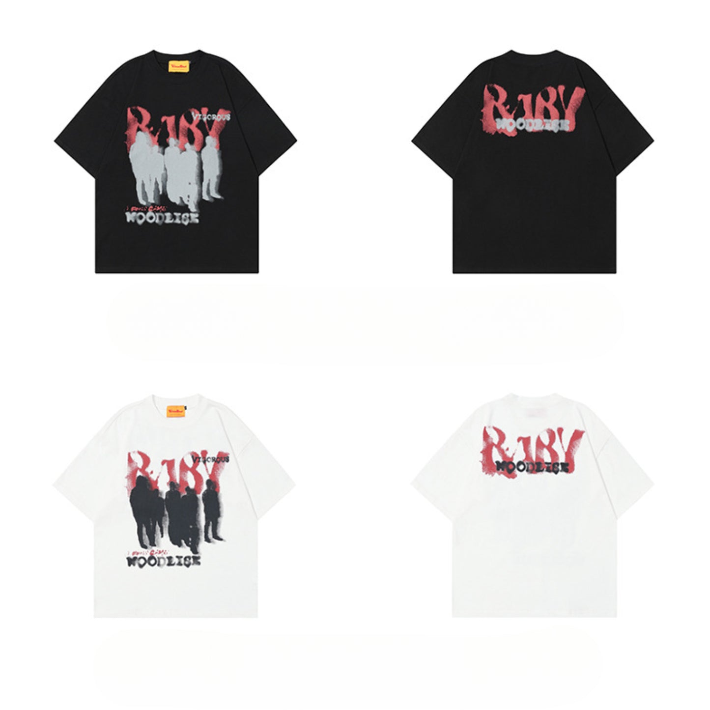 90s West Coast Hip Hop Fashion T Shirts Loose Short Sleeve Summer T-Shirts