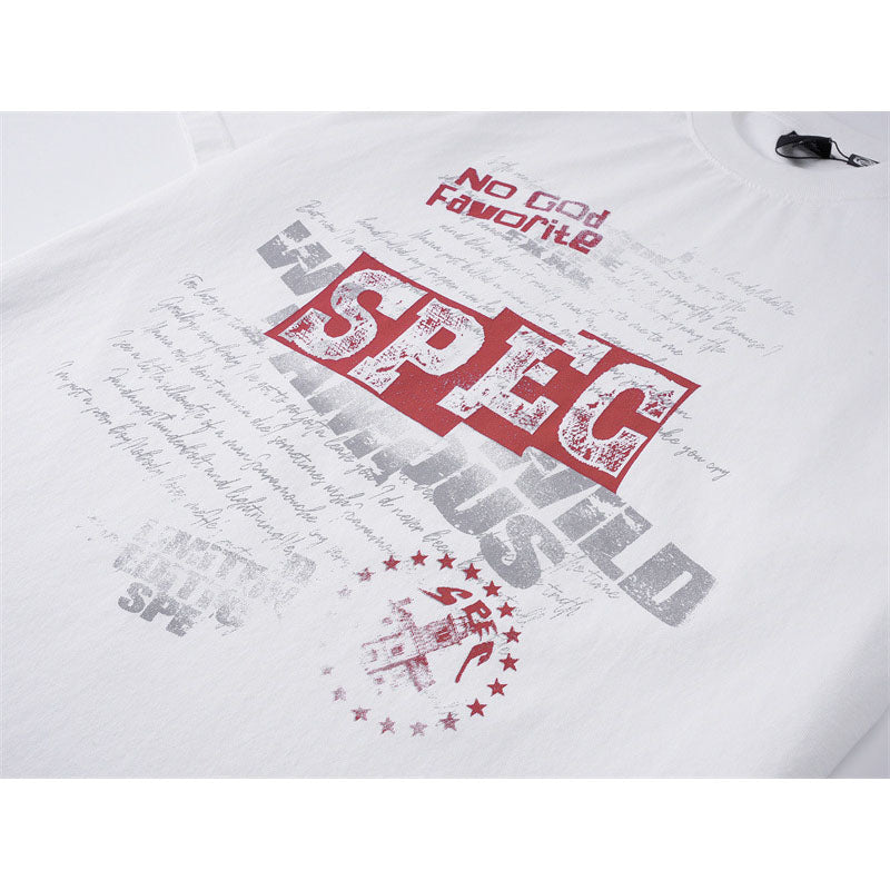 Casual Street Wear Old Short Sleeve T-Shirt Loose Casual T-Shirt Top