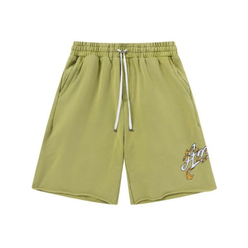 Amiri shorts drawstring slacks alphabet shorts