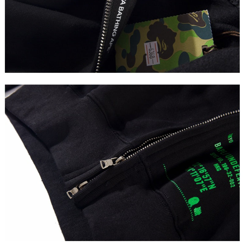 Ape Hoodie Double Hooded Cardigan Zip Sweater Shark Hoodie Jacket