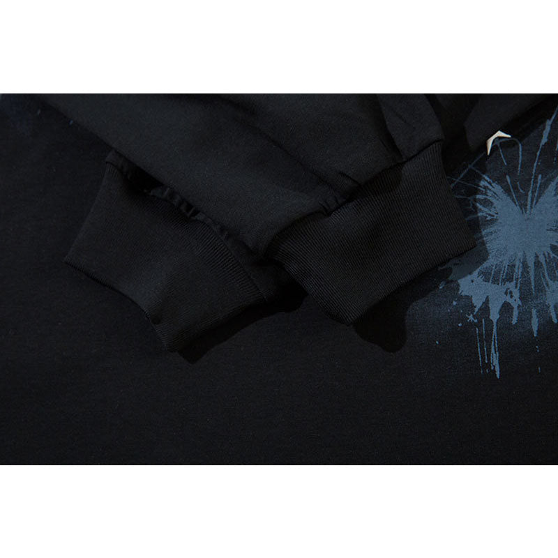 Marcas De Streetwear Butterfly Print Long Sleeve T-Shirt