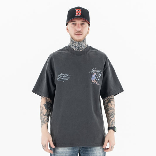 Vintage College Shirts Summer Vintage Crew Neck Short Sleeve T-Shirt
