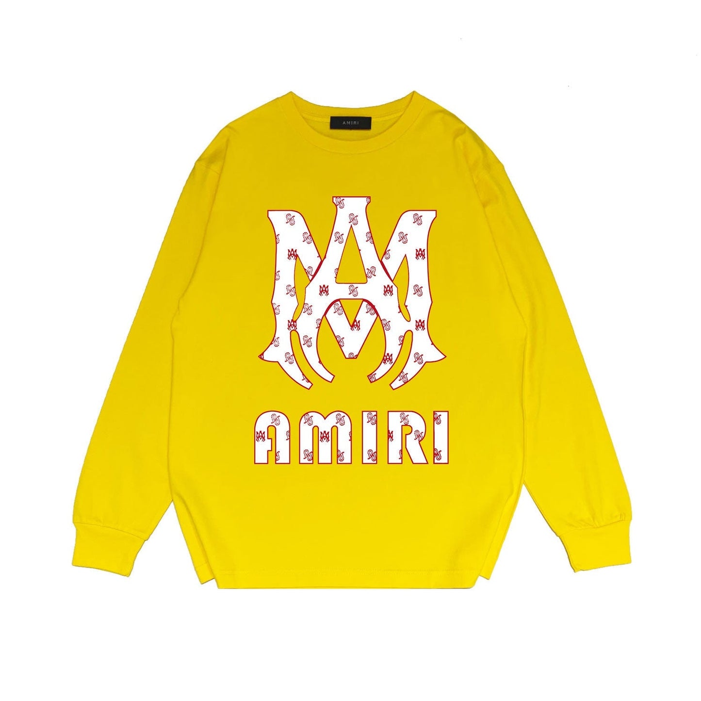 Amiri Long Sleeved Shirt Printed Trendy Pure Cotton