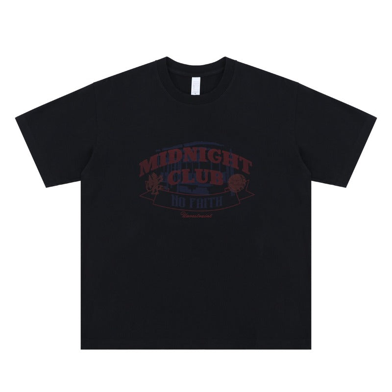 Vintage 90s Hip Hop Clothing Summer Letter Print Loose Casual Crew Neck Short Sleeve T-Shirt