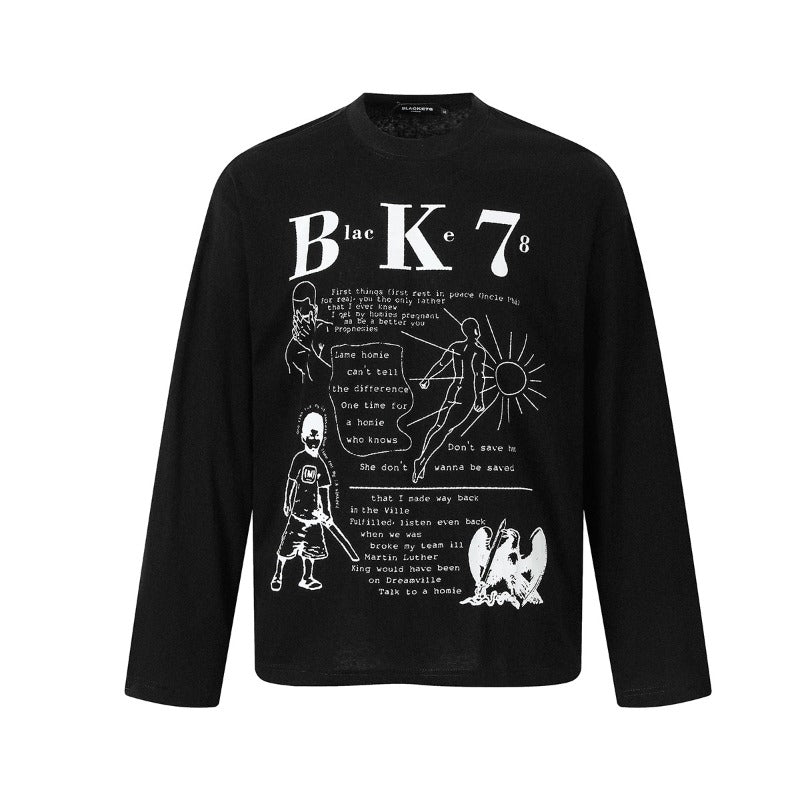 Unisex long-sleeved shirt autum cleanfit printing