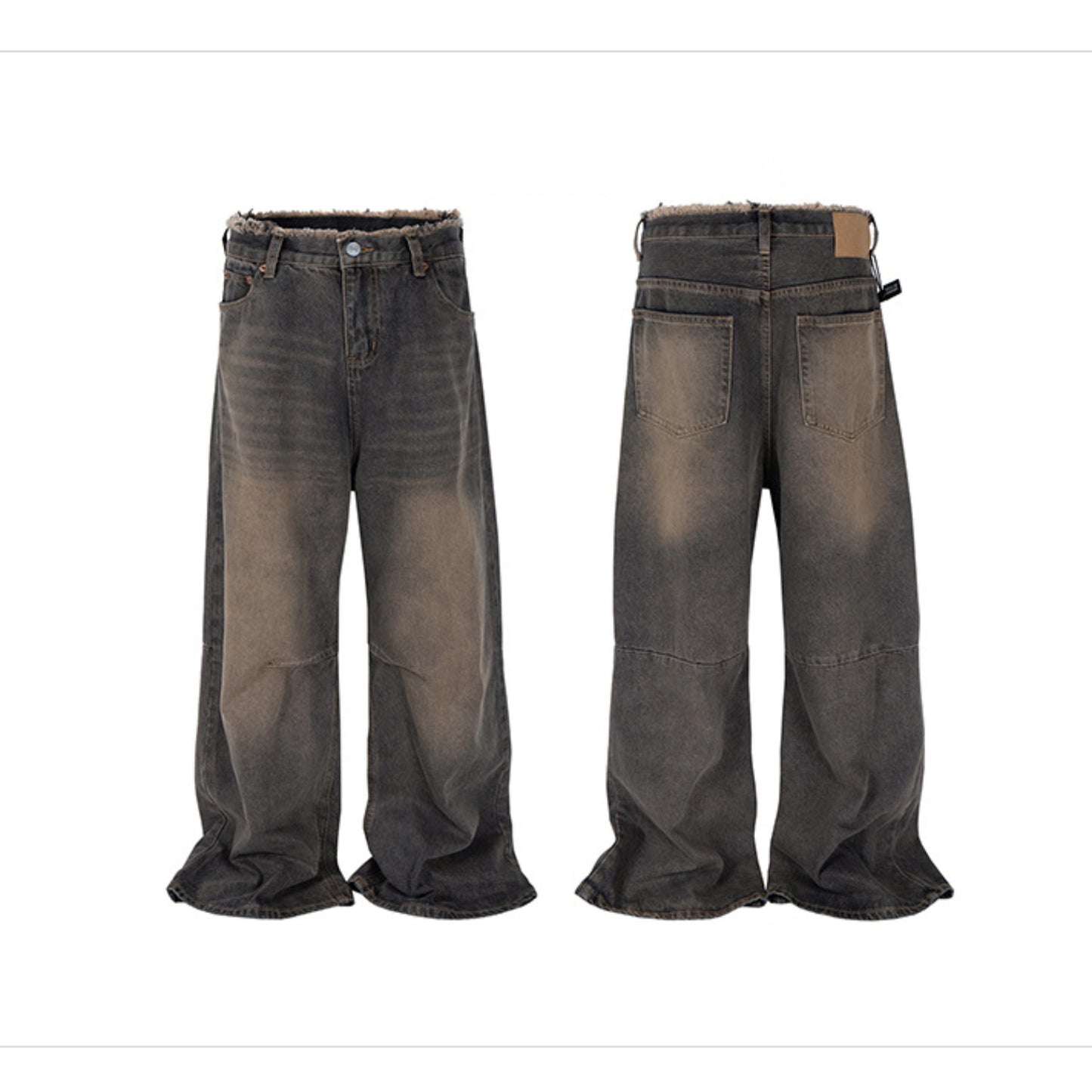 Rock Revival Jeans Old Straight Jeans Loose Casual Wide Leg Pants