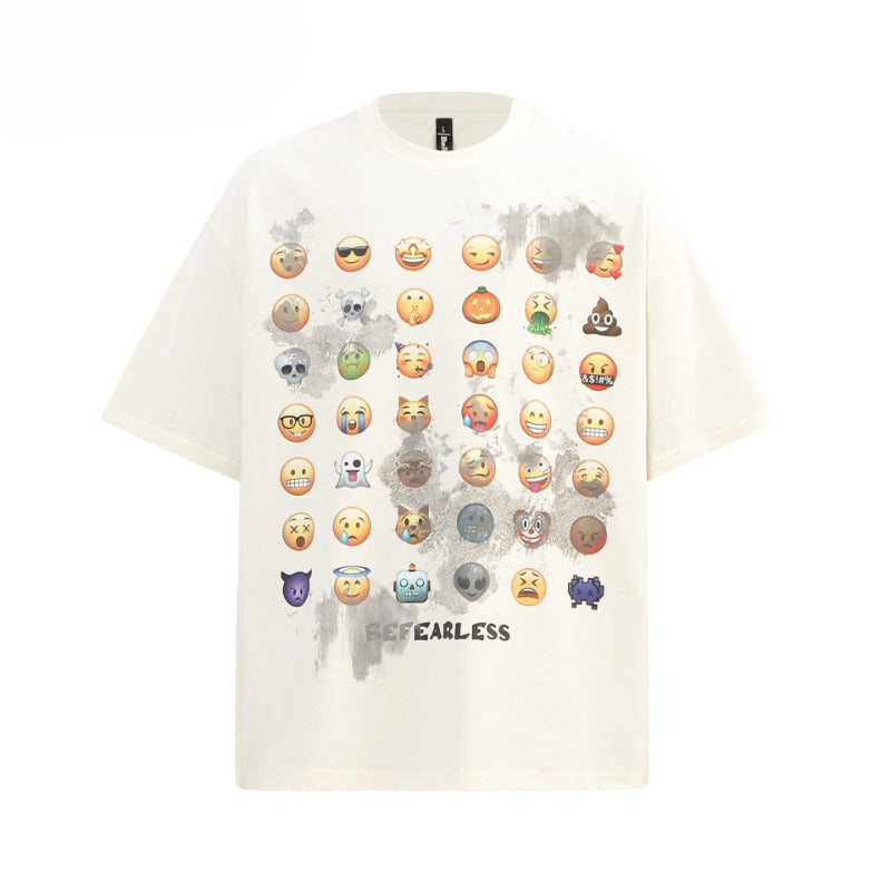 80s And 90s Vintage T Shirts Fun Emoji Men's and Women's Short Sleeve T-Shirts