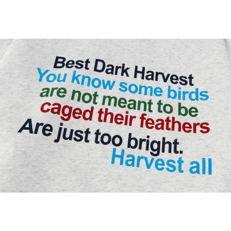 Streetwear Hoodie Sweater Spring Color Letter Print Loose Hoodie
