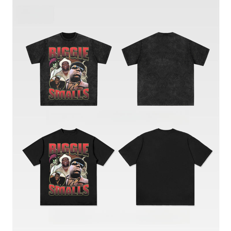 New york hip hop shop hip hop rap Biggie print short sleeve t-shirt VINTAGE