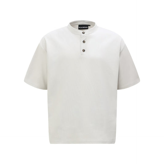 T shirt vintage usa summer open neck stand-up collar T-shirt short sleeve