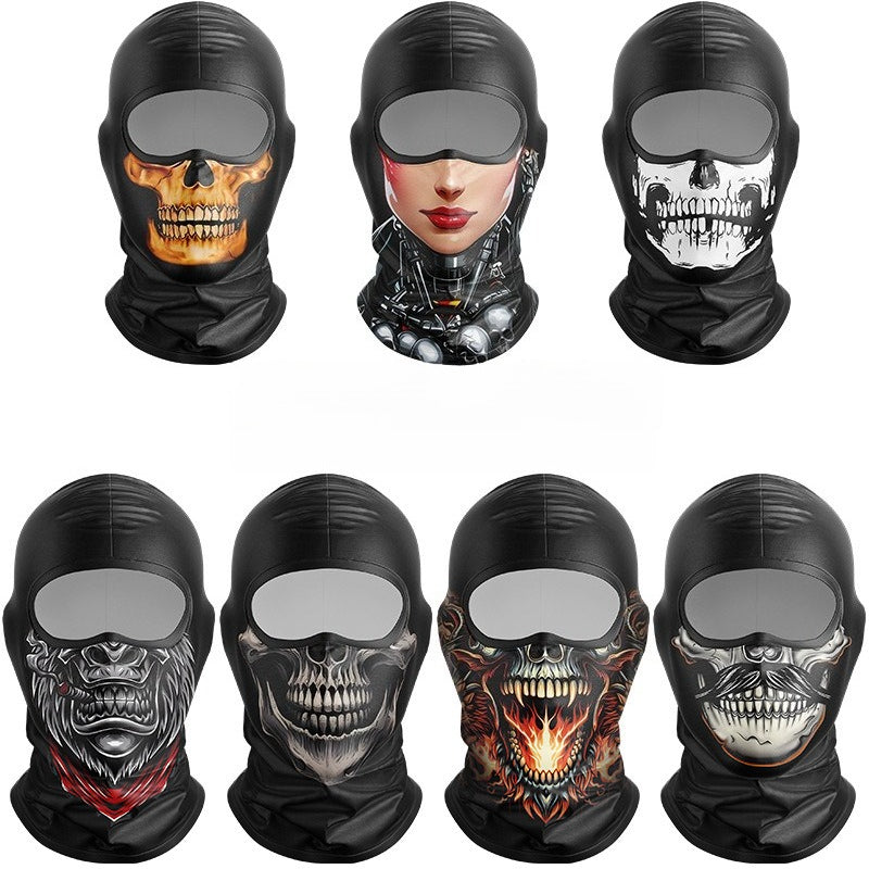Cycling Windproof Hood Sunscreen Ice Silk Fabric