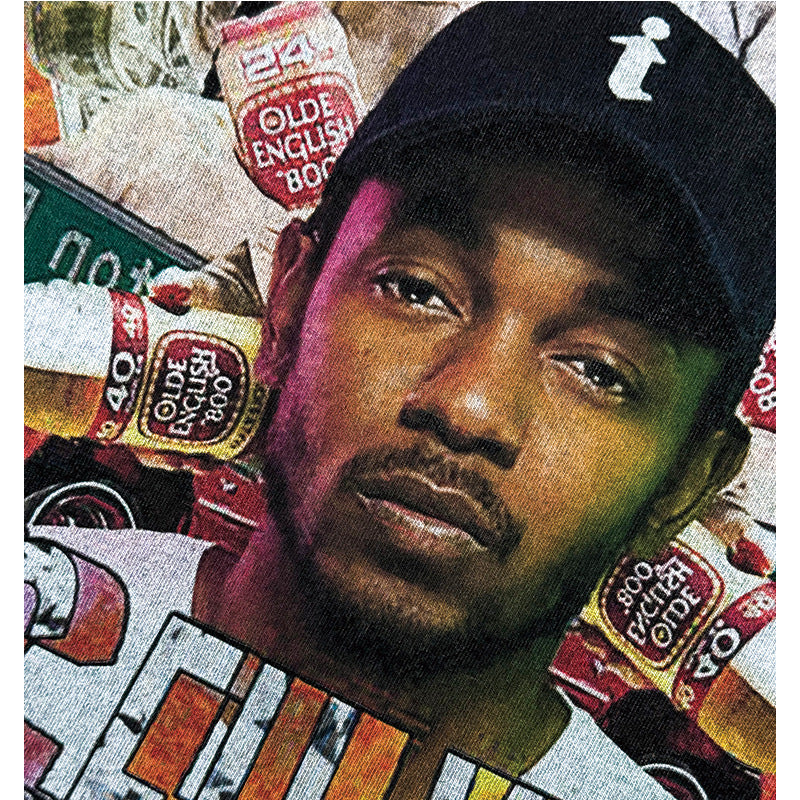 Outfit streetwear Homage Kendrick Lamar Kung Fu Kenny Hip Hop Rap Print Short Sleeve T-Shirt