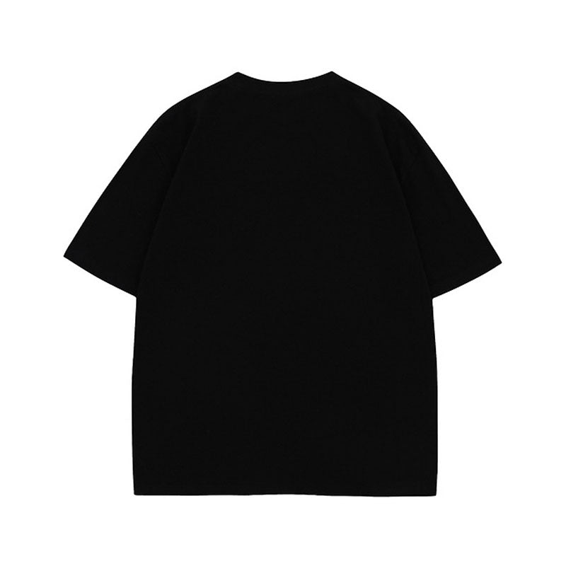 Racing oversized t shirt retro racing letter short sleeve t-shirt loose oversize top