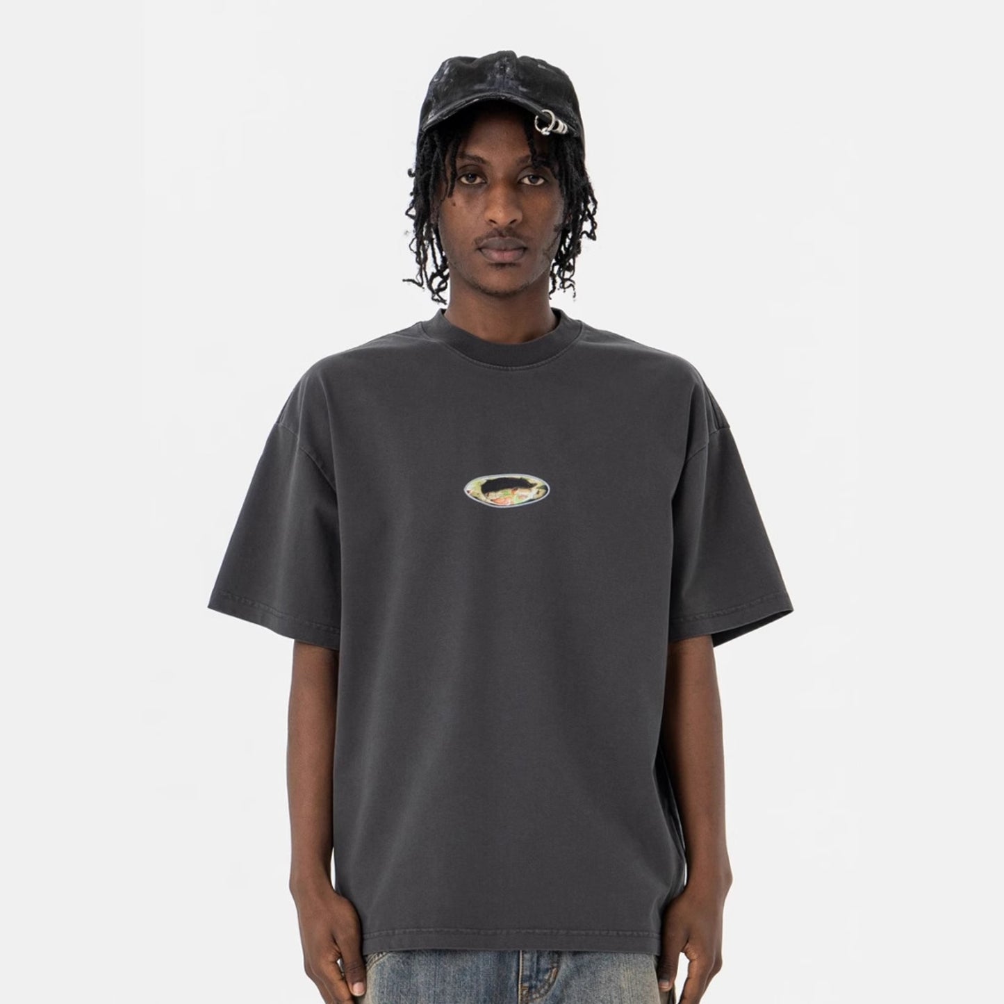 Vic Streetwear Summer Vintage Print Short Sleeve T-Shirt