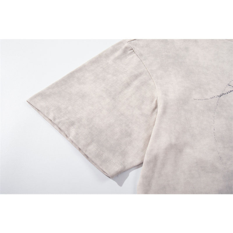 US drip outfits Summer Vintage Casual Loose Short Sleeve T-Shirts