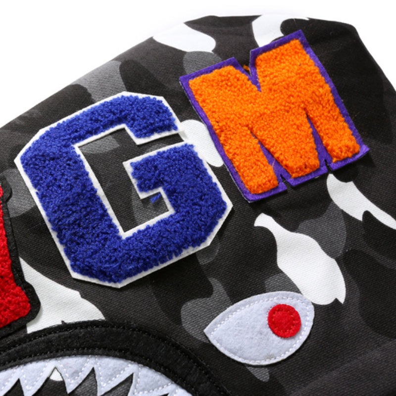 Ape Hoodie Luminous Camouflage Spotted Shark Double Hooded Zip Sweater