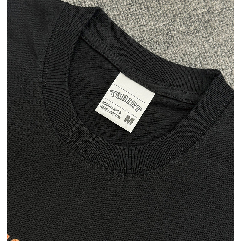 Streetwear masculino TRAVIS SCOTT Hip Hop, Loose, Printed Short Sleeve Vintage TEE