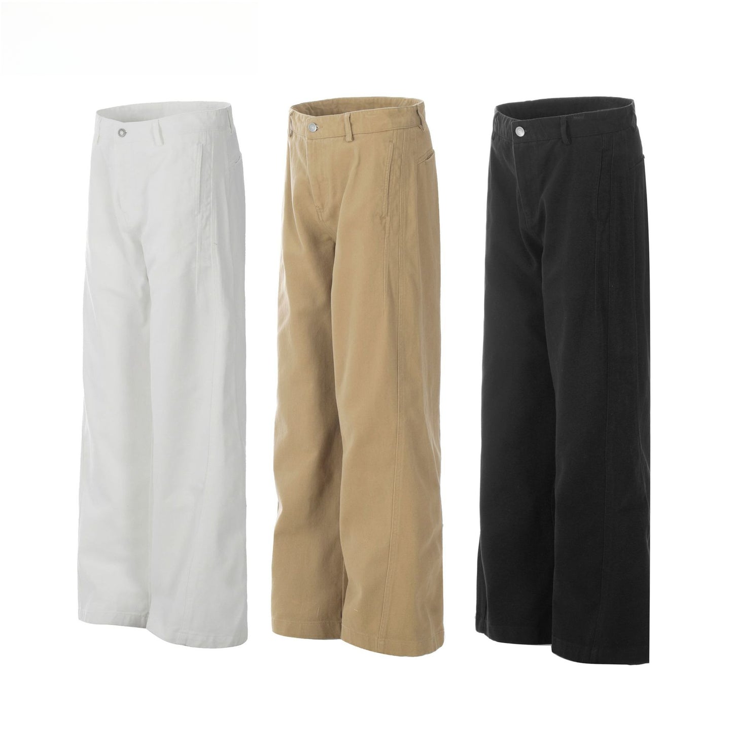 Hip Hop Pants For Boys Vintage Straight Simple Overalls Trousers