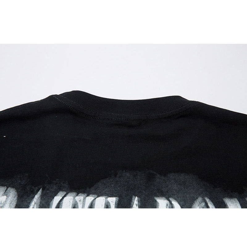 Marcas De Streetwear Butterfly Print Necklace Sweater Loose Long Sleeve T-Shirt