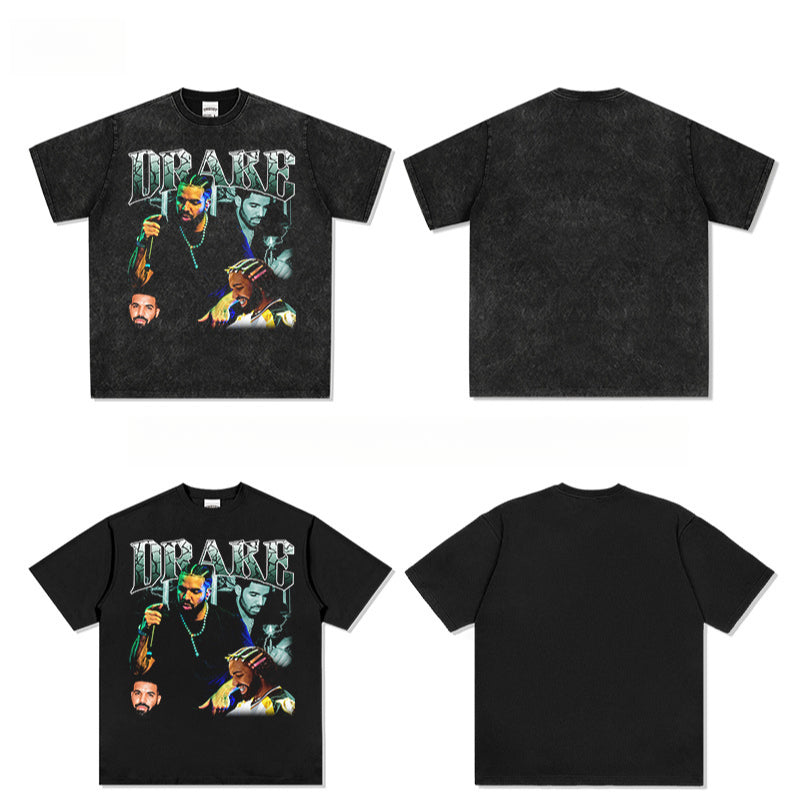Outfit streetwear vintage drake drake print short sleeve t-shirt