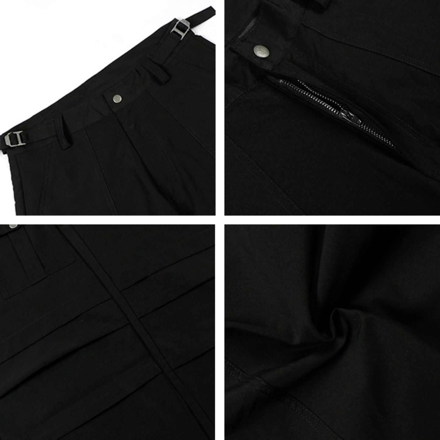 Hip Hop Pants For Boys Vintage Multi-Pocket Quick-Drying Overalls Loose Straight Casual Pants