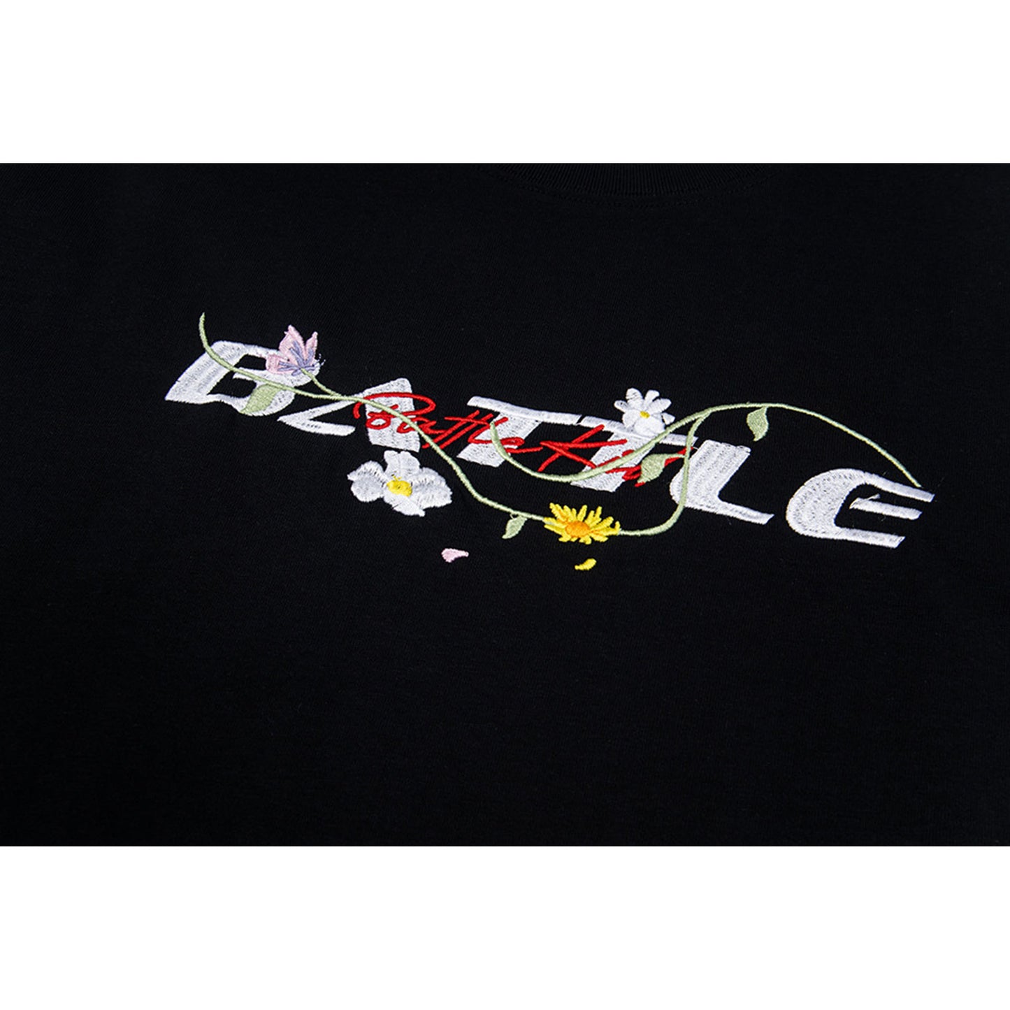 Hip Hop Clothes New York Vintage Floral Embroidery Summer Loose Casual Short Sleeve T-Shirt