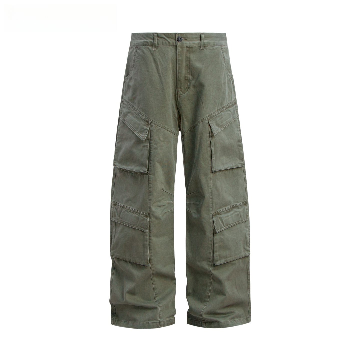 Hip Hop Pants For Boys Vintage Washed Old Overalls Loose Casual Pants