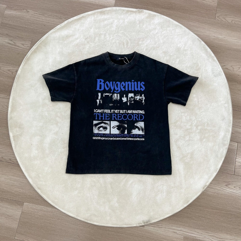Streetwear Eua t-shirt do old portrait slogan print black short-sleeved t-shirt