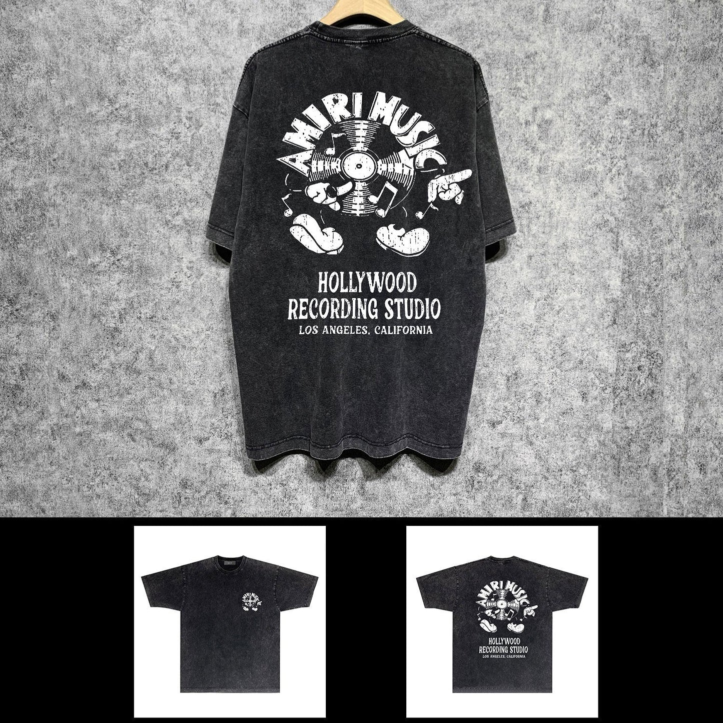 Amiri washed t-shirt note fan short sleeve