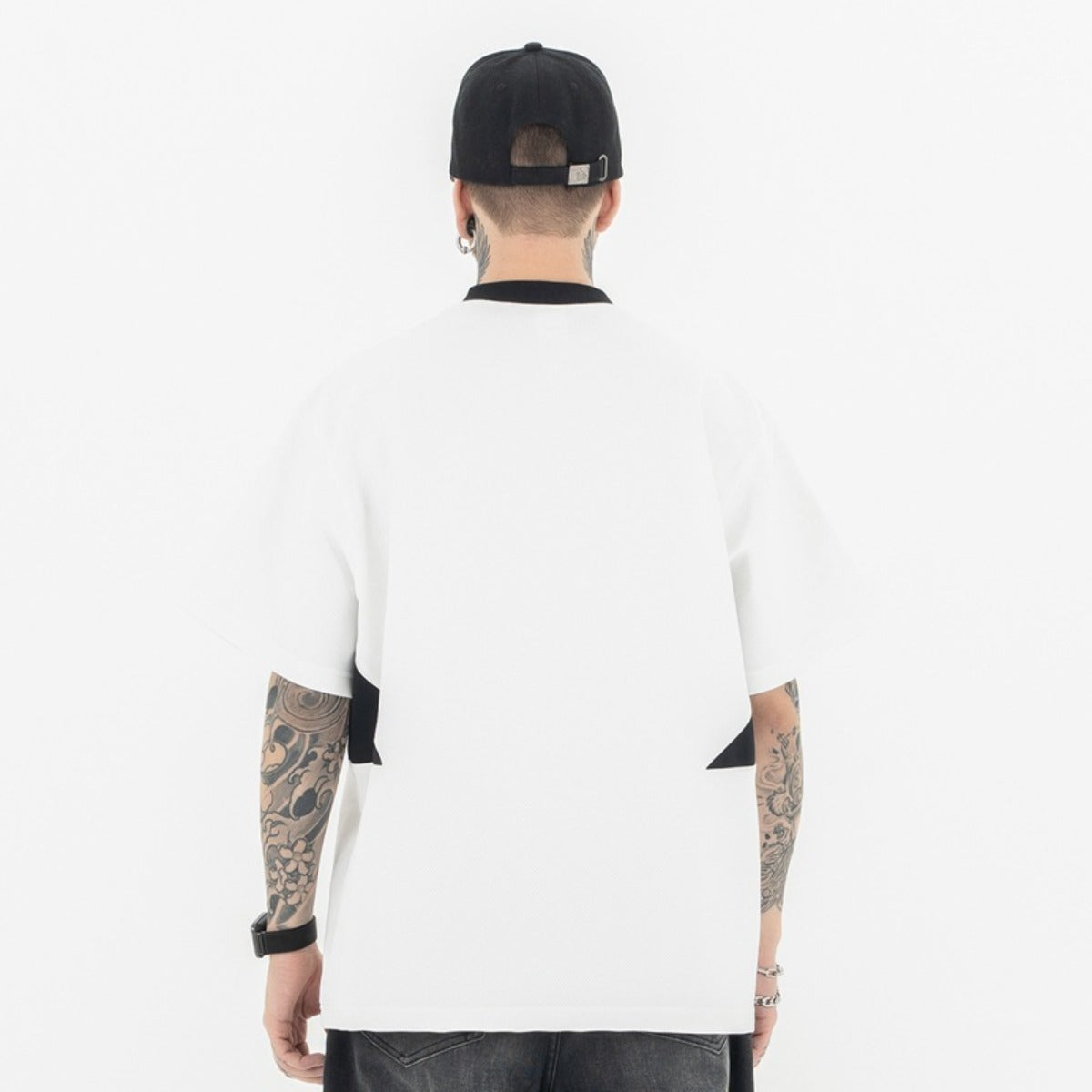 Vic Streetwear summer racing jersey sports v-neck short-sleeved T-shirt