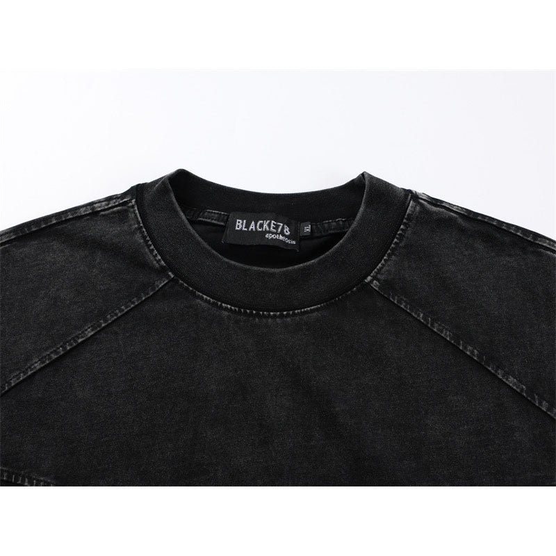 Stone Wash T shirt make old short sleeve T-shirt