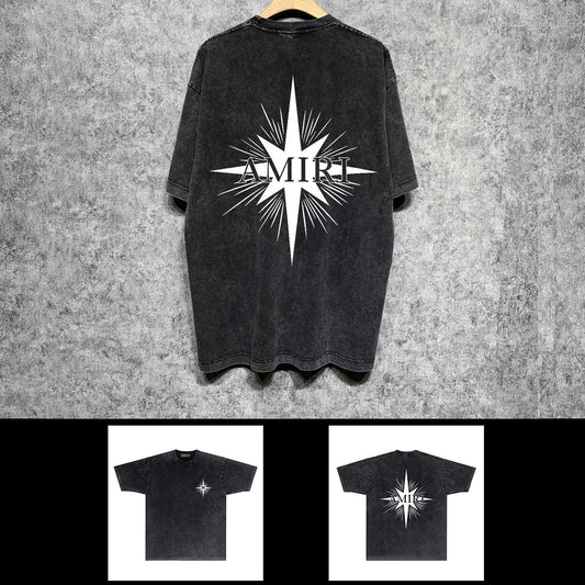 Amiri washed t-shirt star shield short sleeve