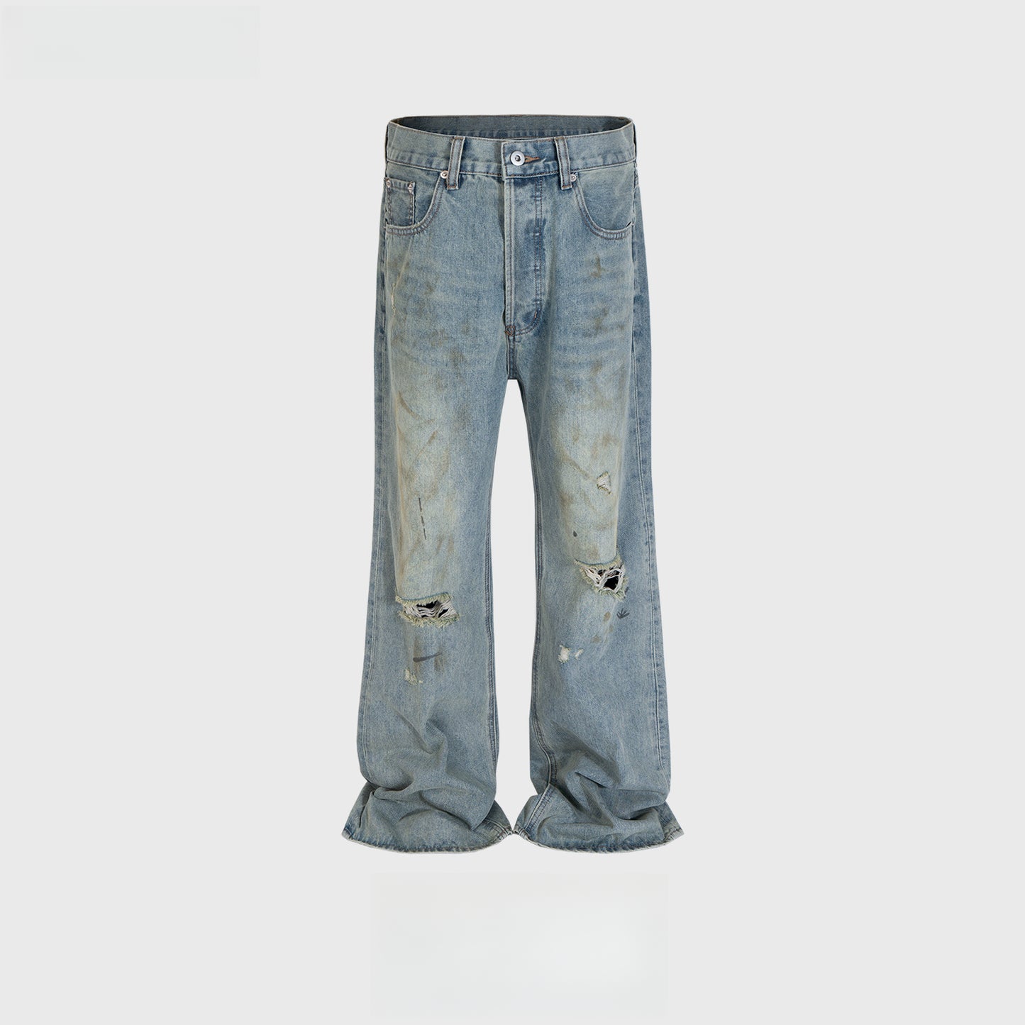 Rock Revival Jeans Trousers Washed and Used Ripped Jeans