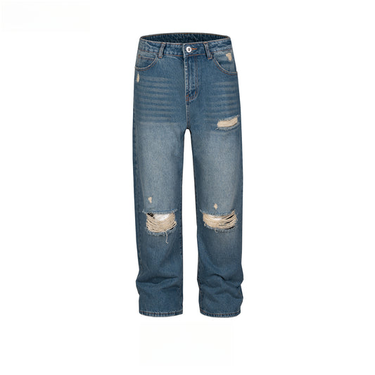 Rock Revival Jeans Trousers Ripped Straight Jeans