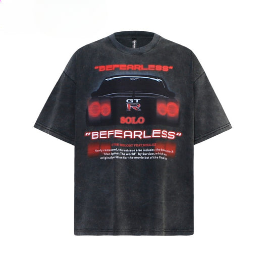 80s And 90s Vintage T Shirts Washed and Old GTR Short Sleeve T-Shirts