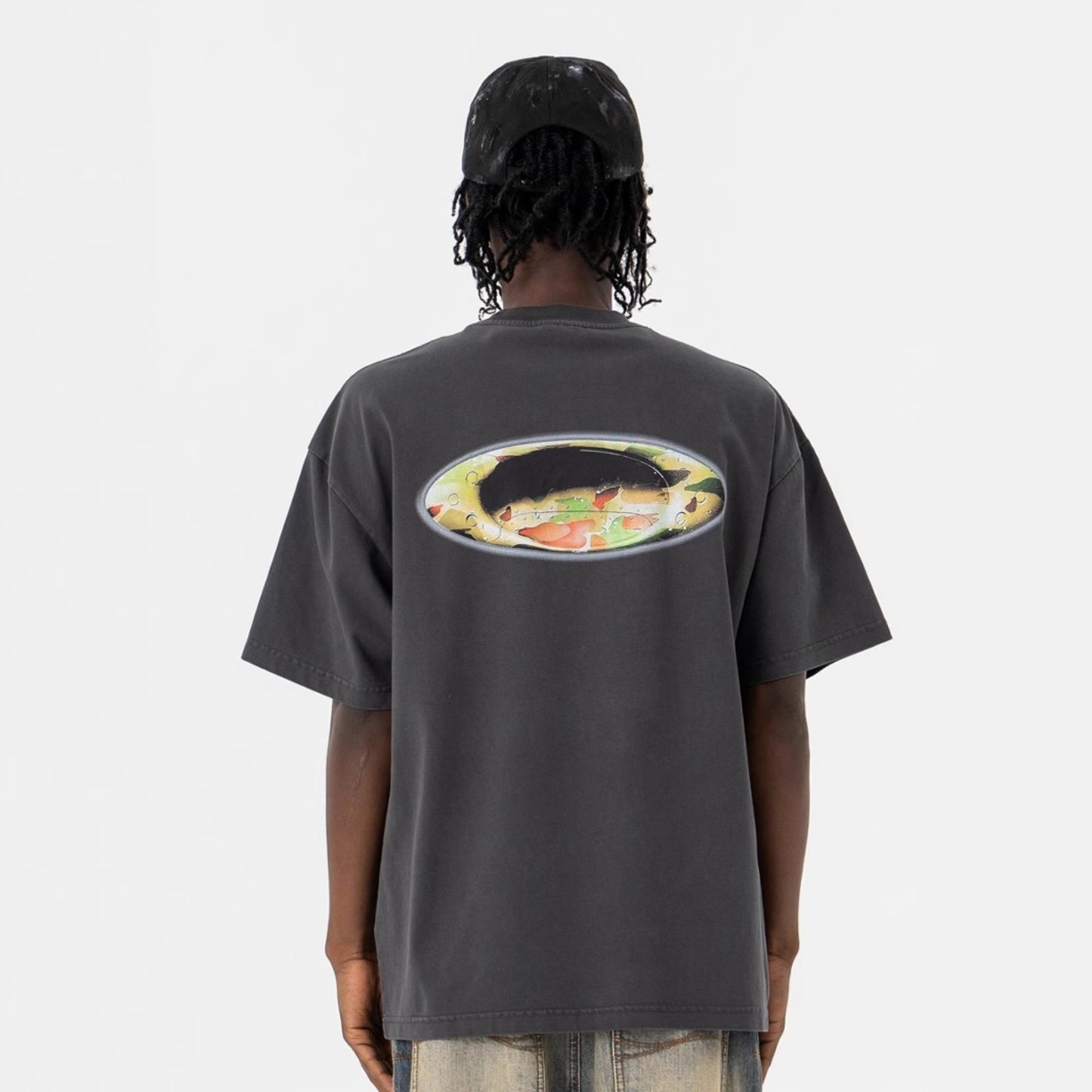 Vic Streetwear Summer Vintage Print Short Sleeve T-Shirt