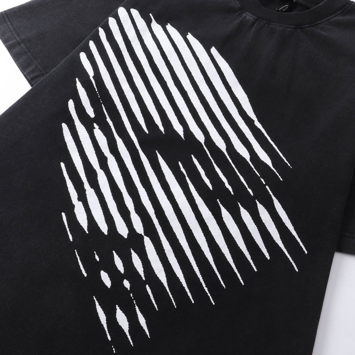 Retro Style Shirt For Men Summer Vintage Wash Print T-Shirt Short Sleeve