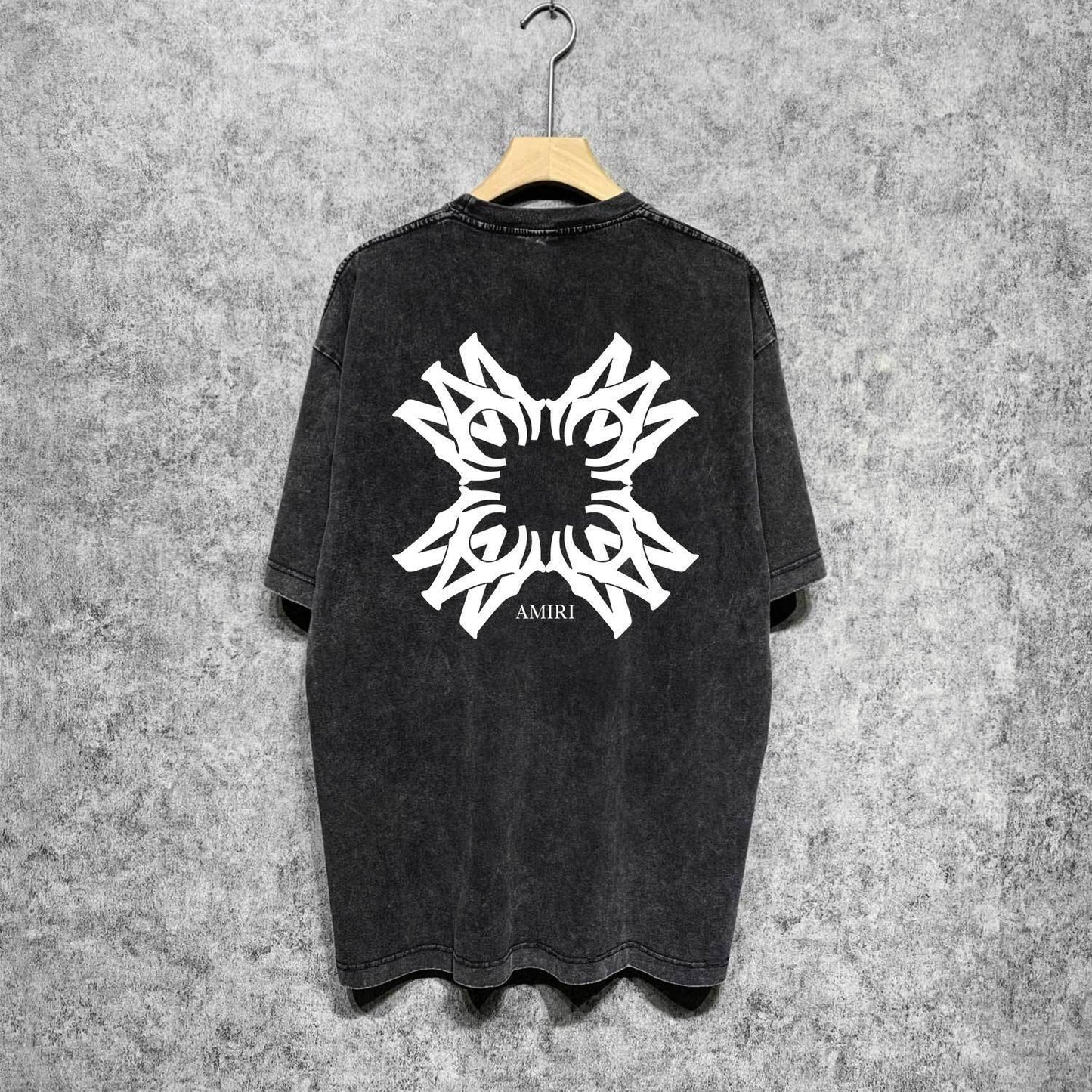 Amiri washed t-shirt - minimalist letter crew neck tee