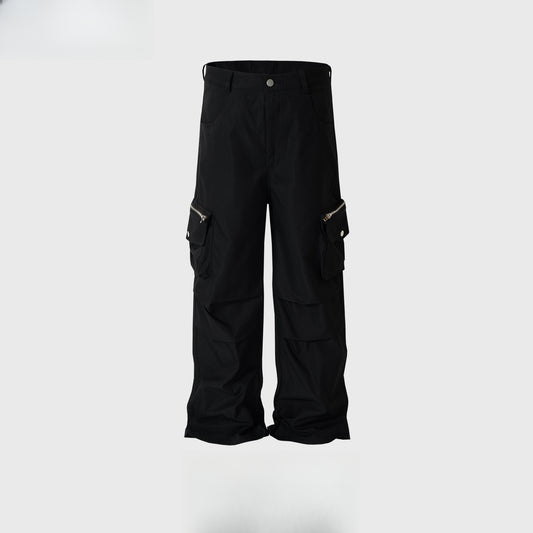 Rock Revival Jeans Straight Pants Multi-Pocket Tooling Casual Pants