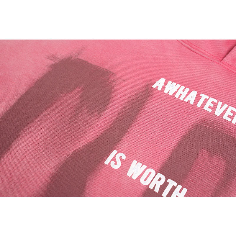 Streetwear Hoodie gradual change do old hooded sweater retro graffiti letter hoodie