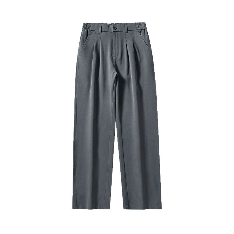 Men Casual Pants Spring/Summer Loose Straight Men's Wide Leg Pants