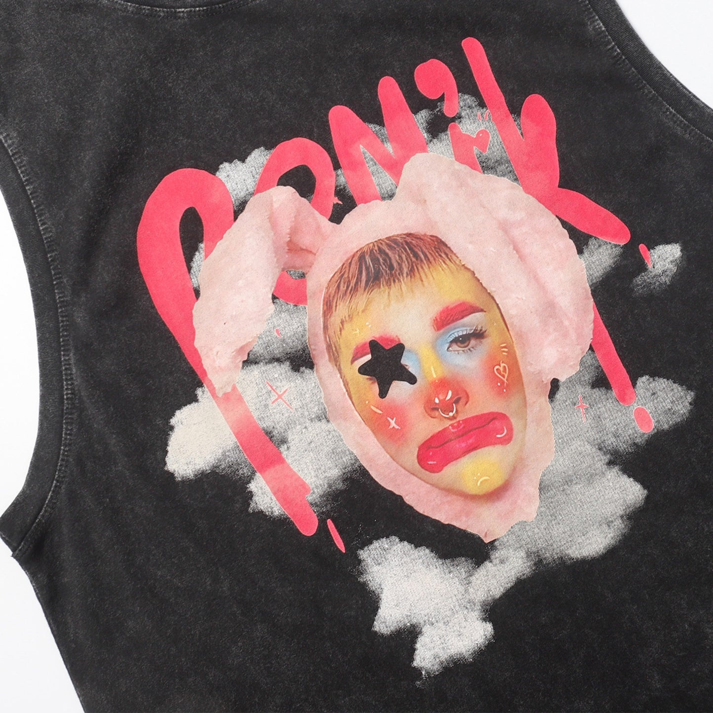 Hip hop shirt summer vest clown print t-shirt