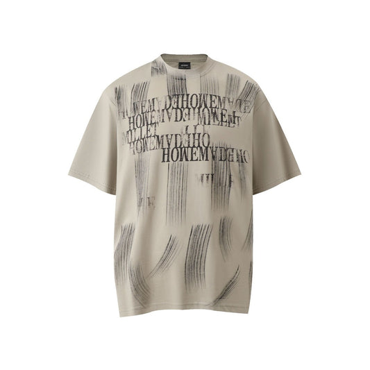 60s Style T Shirts Graffiti Print Short Sleeve T