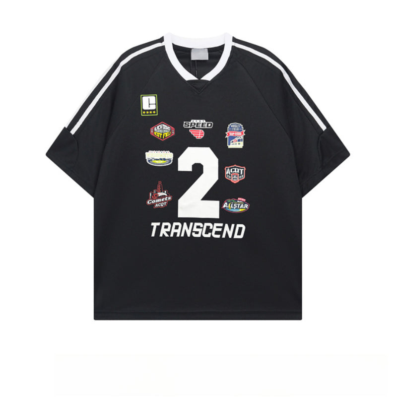 Racing oversized t shirt retro racing crew neck short sleeve t-shirt