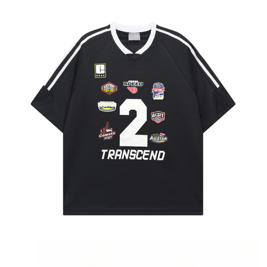 Racing oversized t shirt retro racing crew neck short sleeve t-shirt